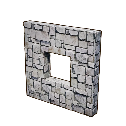 WALL WITH WINDOW FRAME