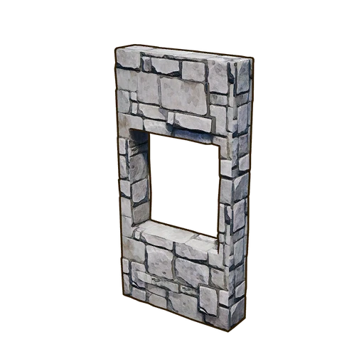 HALF WALL WITH WINDOW FRAME
