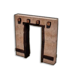 WALL WITH DOOR FRAME