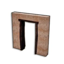 WALL WITH DOOR FRAME