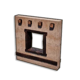 WALL WITH WINDOW FRAME