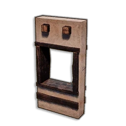 HALF WALL WITH WINDOW FRAME