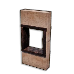 HALF WALL WITH WINDOW FRAME