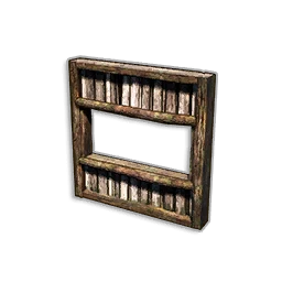WALL WITH DOUBLE WINDOW FRAME