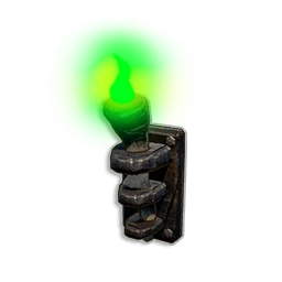 Green Wall-mounted Torch