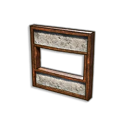 WALL WITH DOUBLE WINDOW FRAME